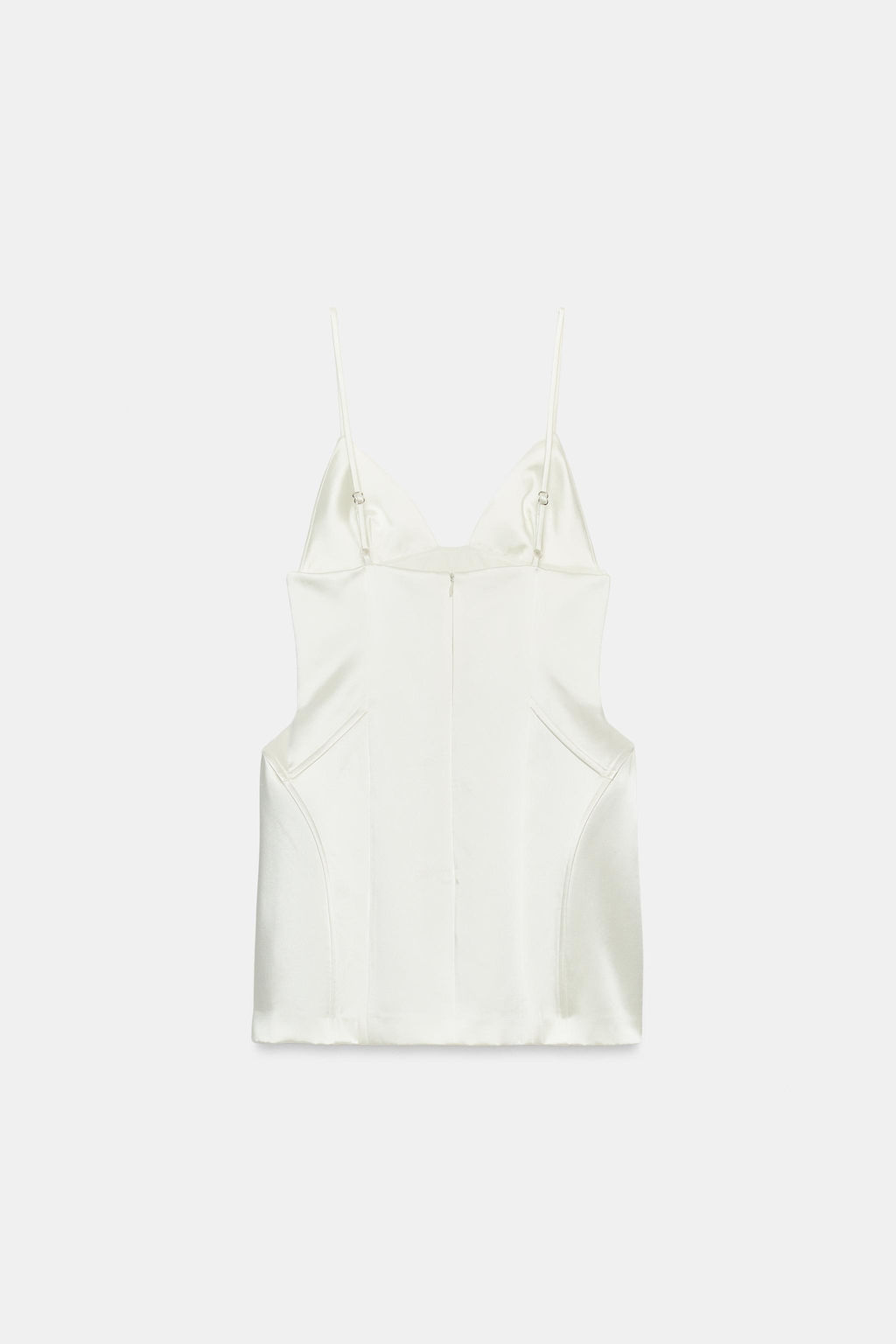 VESTIDO MINI SATINADO VOLUMEN / Blanco roto - Zara фото 5