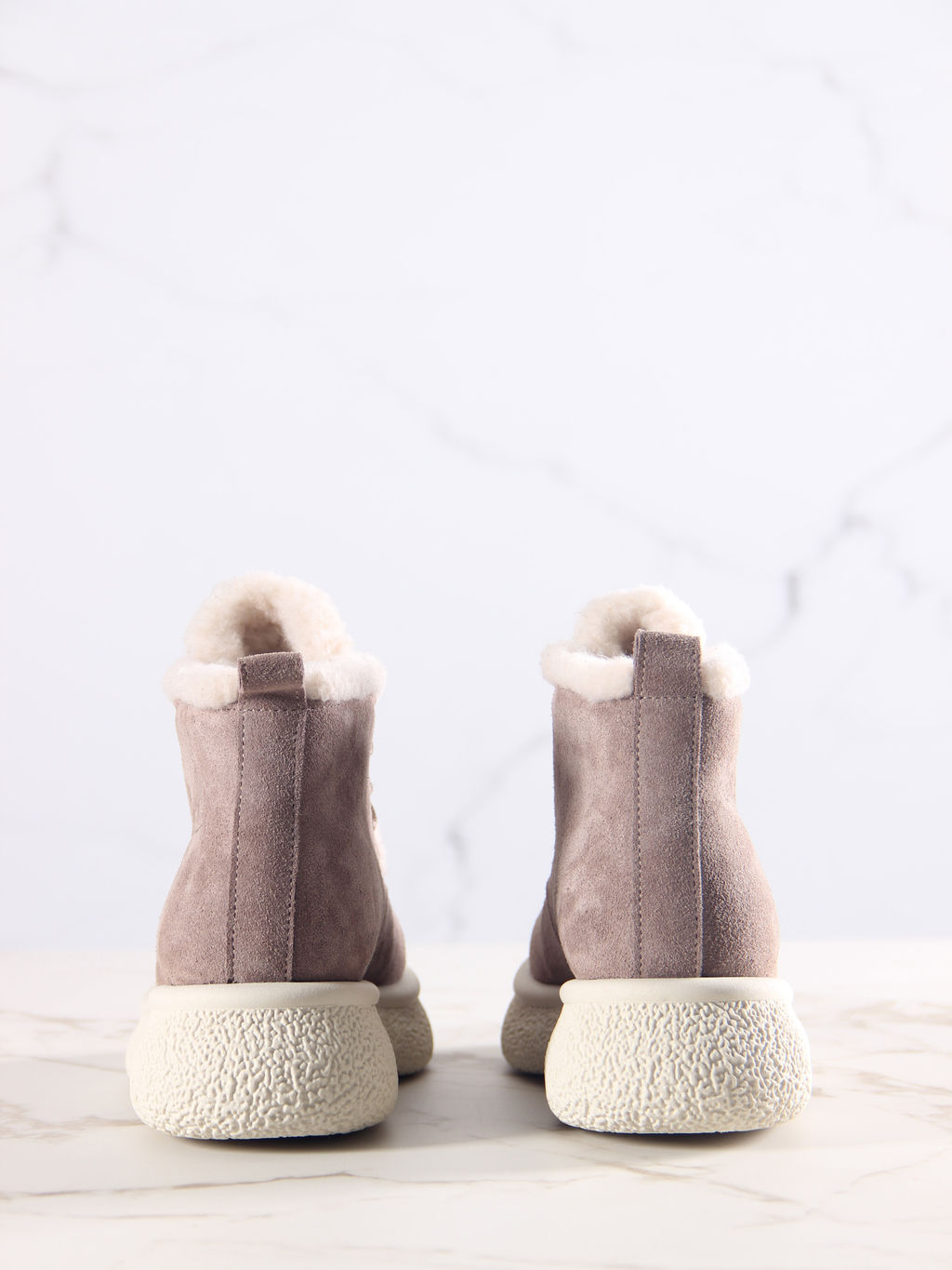 Ботинки 308.агатаw. капучино замша/Шерсть