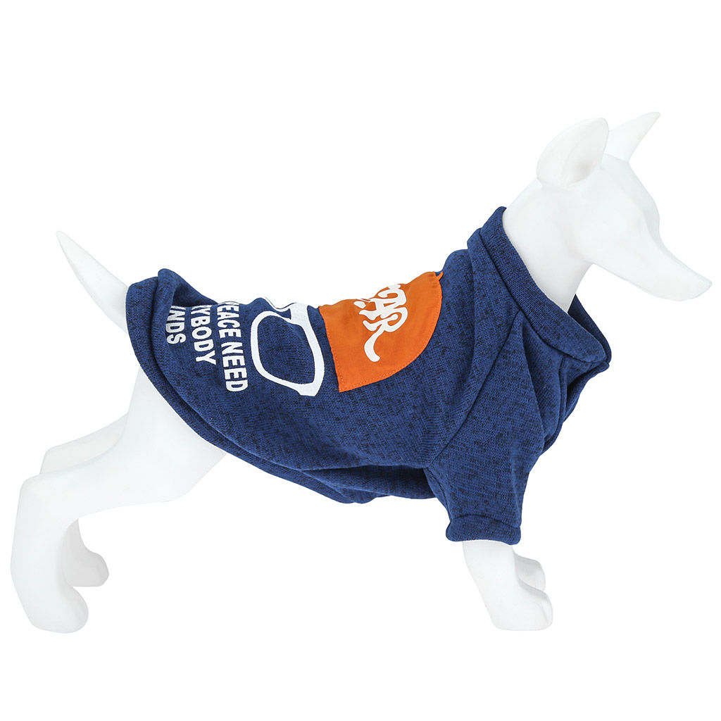 Пэт тойс (Pet toys) Одежда для собаки Толстовка Star с принтом, на кнопках р-р M, длина спинки 28см/обхват груди 34см/обхват шеи 26см, цвет-синий, полиэстер/флис (Китай) - Домашняя Мода фото 2