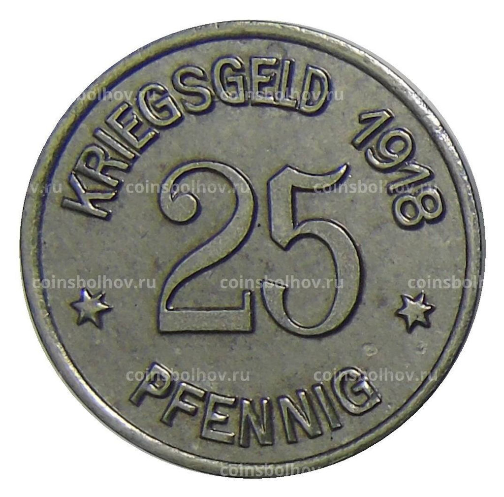 Монета 25 пфеннигов 1918 года Германия  Нотгельд Кобленц