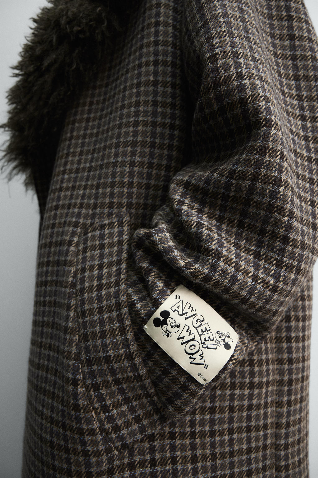 CHECK COMBINED COAT HARRY LAMBERT FOR ZARA X DISNEY  фото 7