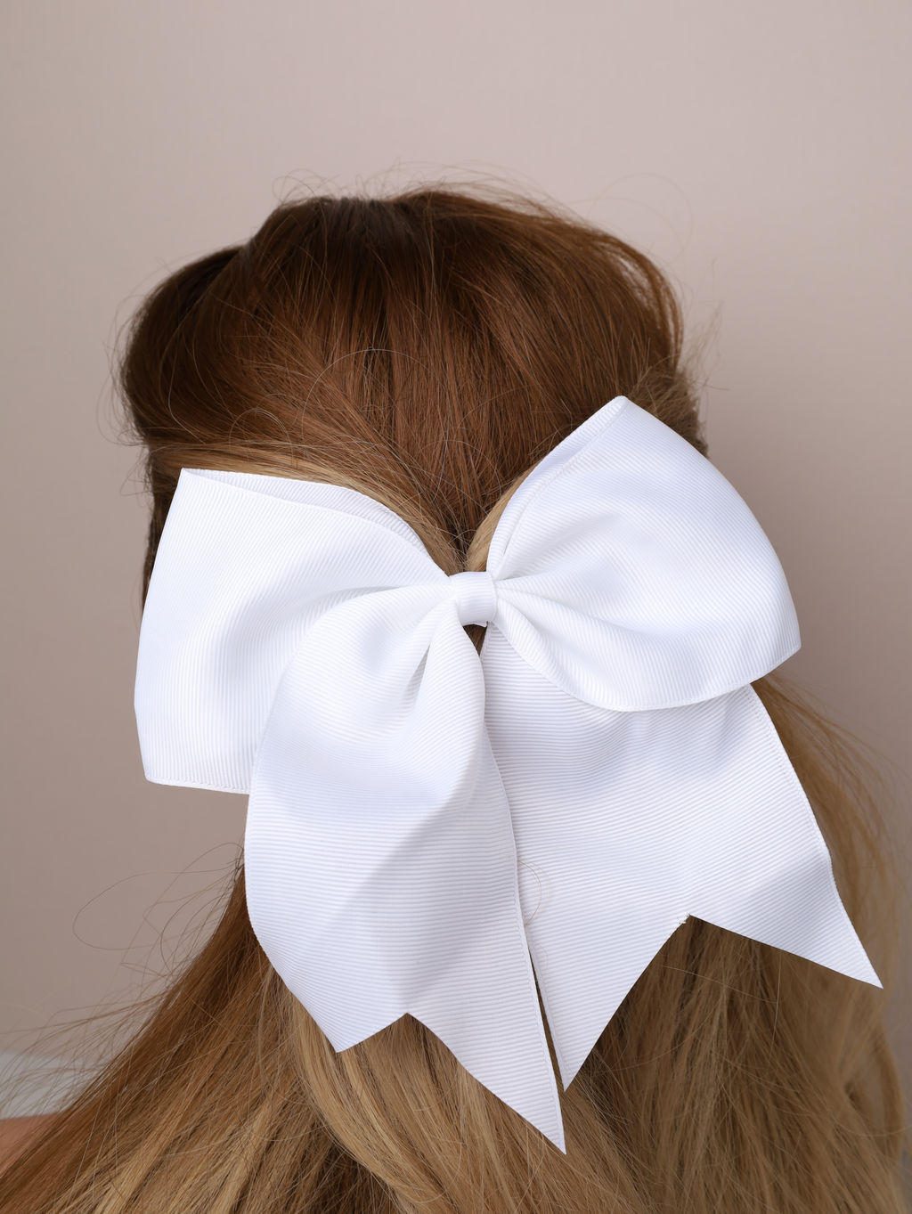 Бант-резинка для волос 20х32 см / YAL-9 /уп 100/300/белый