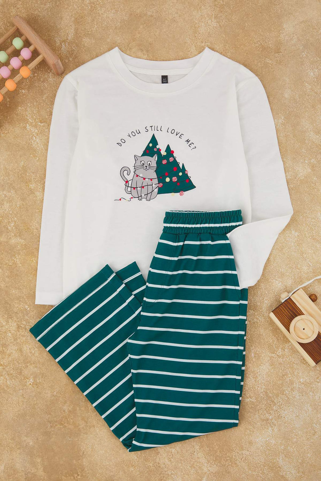 K?rm?z? Yumusak Dokulu Bask?l? Regular Orme Unisex Cocuk Pijama Tak?m? TKDAW26PT00004 - Trendyolmilla фото 5