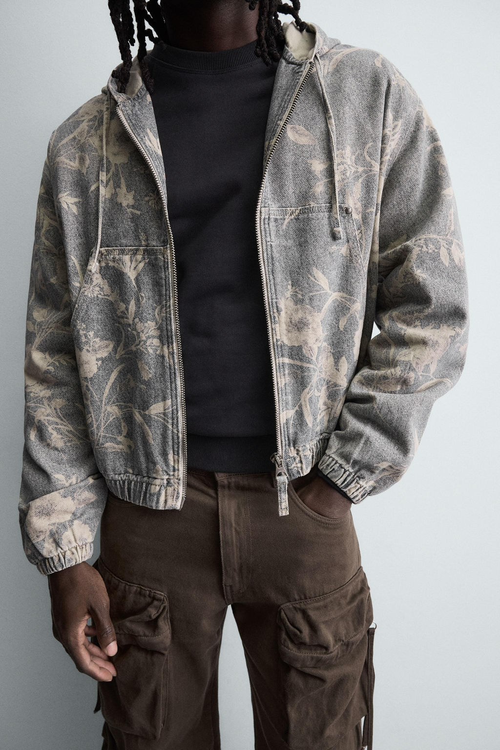 ABSTRACT PRINT DENIM JACKET - Zara фото 4