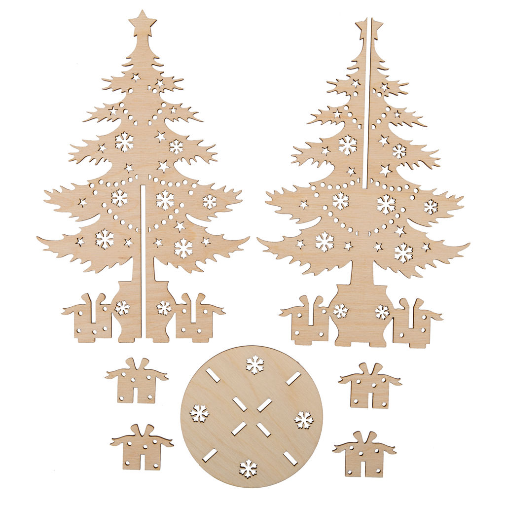 Заготовка для декорирования Mr. Carving КЛ-10 Заготовка на подставке Елка фанера d 13.5 см х 21 см