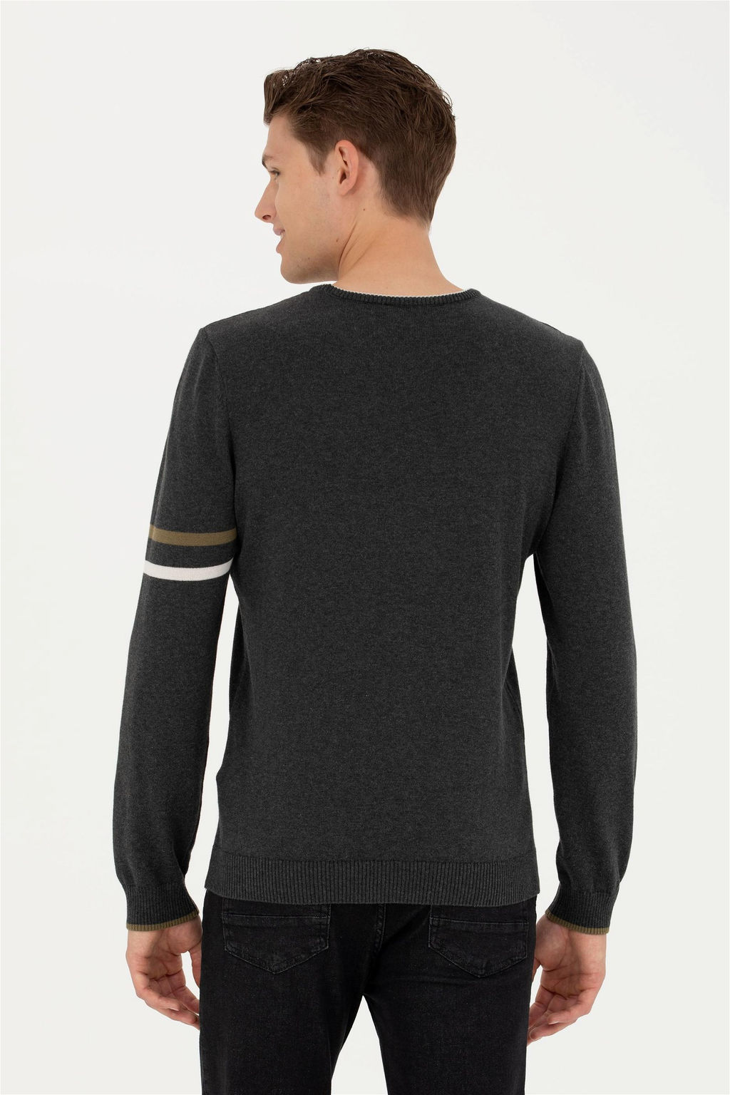 Мужской свитер антрацитового меланжа - U.s. polo assn фото 5