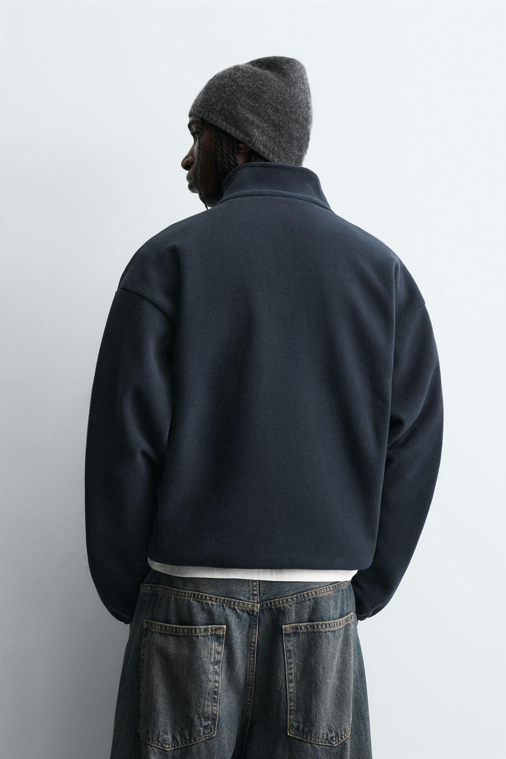 EMBROIDERED FAUX SHEARLING POUCH POCKET JACKET - Zara фото 7