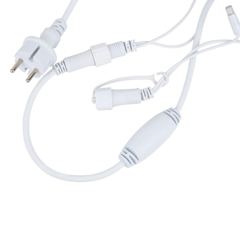 ULD-S1000-120/SWK WARM WHITE IP67 Гирлянда светодиодная со статическим свечением, 10м. Соединяемая.120 светодиодов. Теплый белый свет. Провод белый. ТМ Uniel