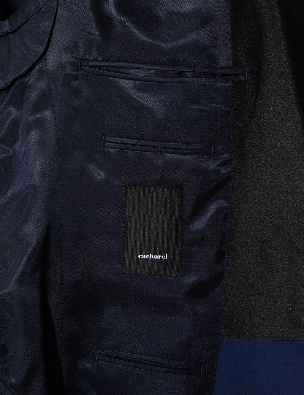 Светло-темно-синий приталенный пиджак-смокинг - Cacharel фото 7