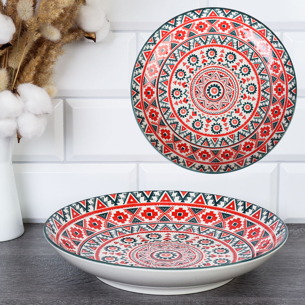 Блюдо круглое глубокое 25 см / ZY019 /уп 36/ - Галеонтрейд фото 8