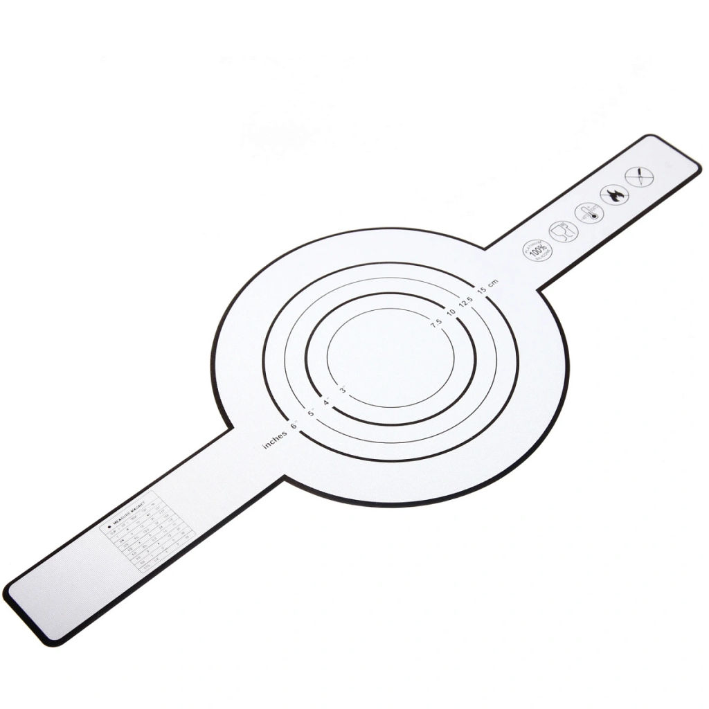 Цена за 2 шт. Коврик силиконовый 21см с ручками, белый