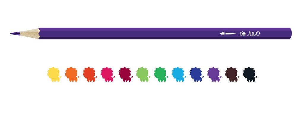 Лео Ярко LBSWP-12 Набор акварельных карандашей заточенный 8 х 12 цв