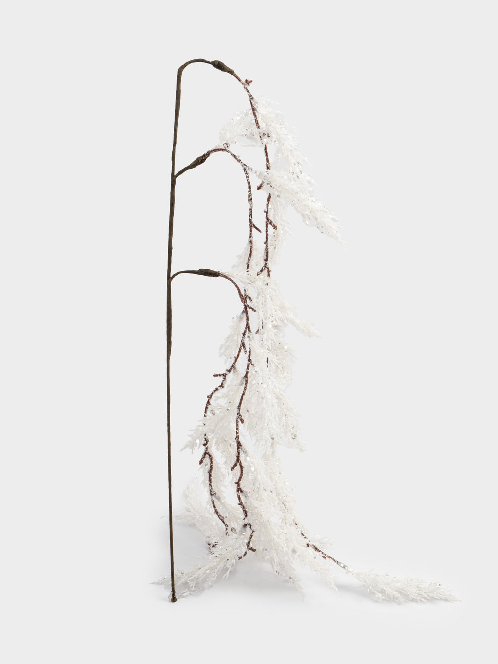 Ветка декоративная, 45 см, пластик/бумага, белая, Заснеженная ветка, Interior silver - Anna lafarg фото 2