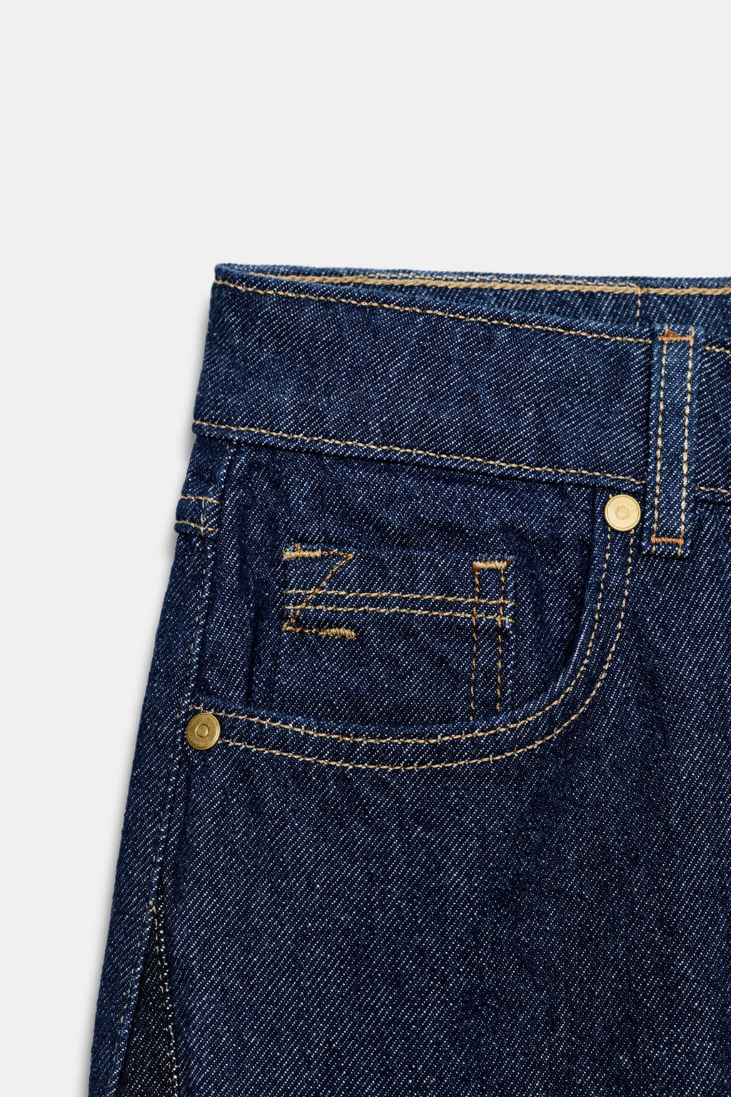 Z1975 WIDE-LEG HIGH-WAIST JEANS WITH COMBINED FABRIC - Zara фото 8