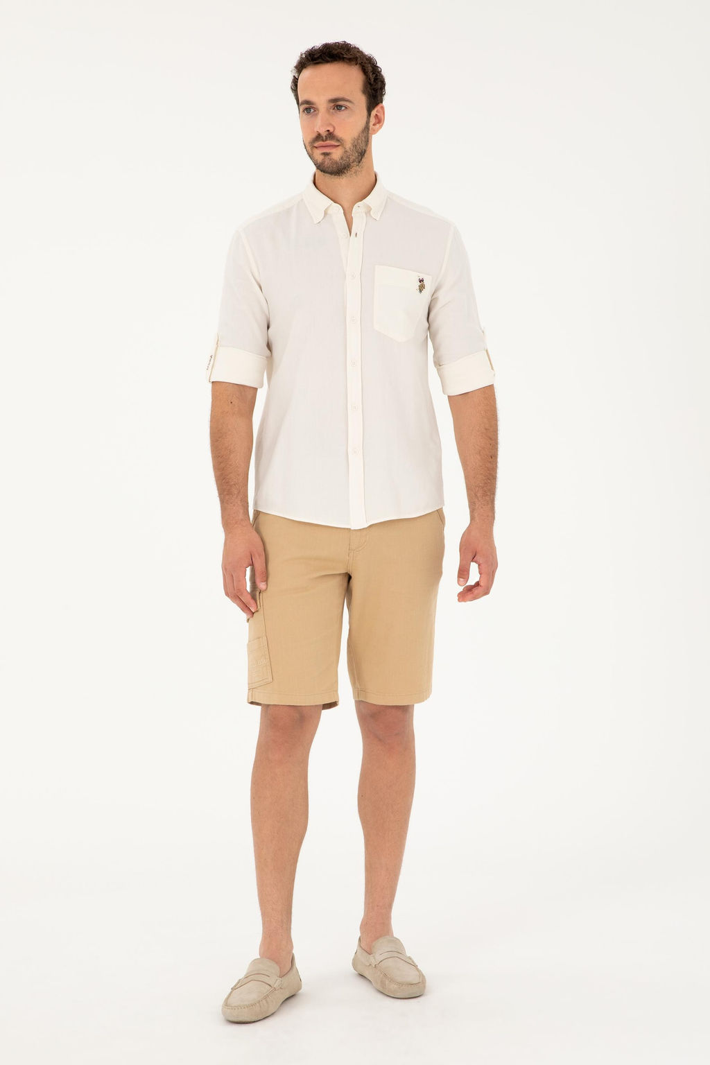 Мужская рубашка с длинным рукавом Stone Неожиданная скидка в корзине - U.s. polo assn фото 4