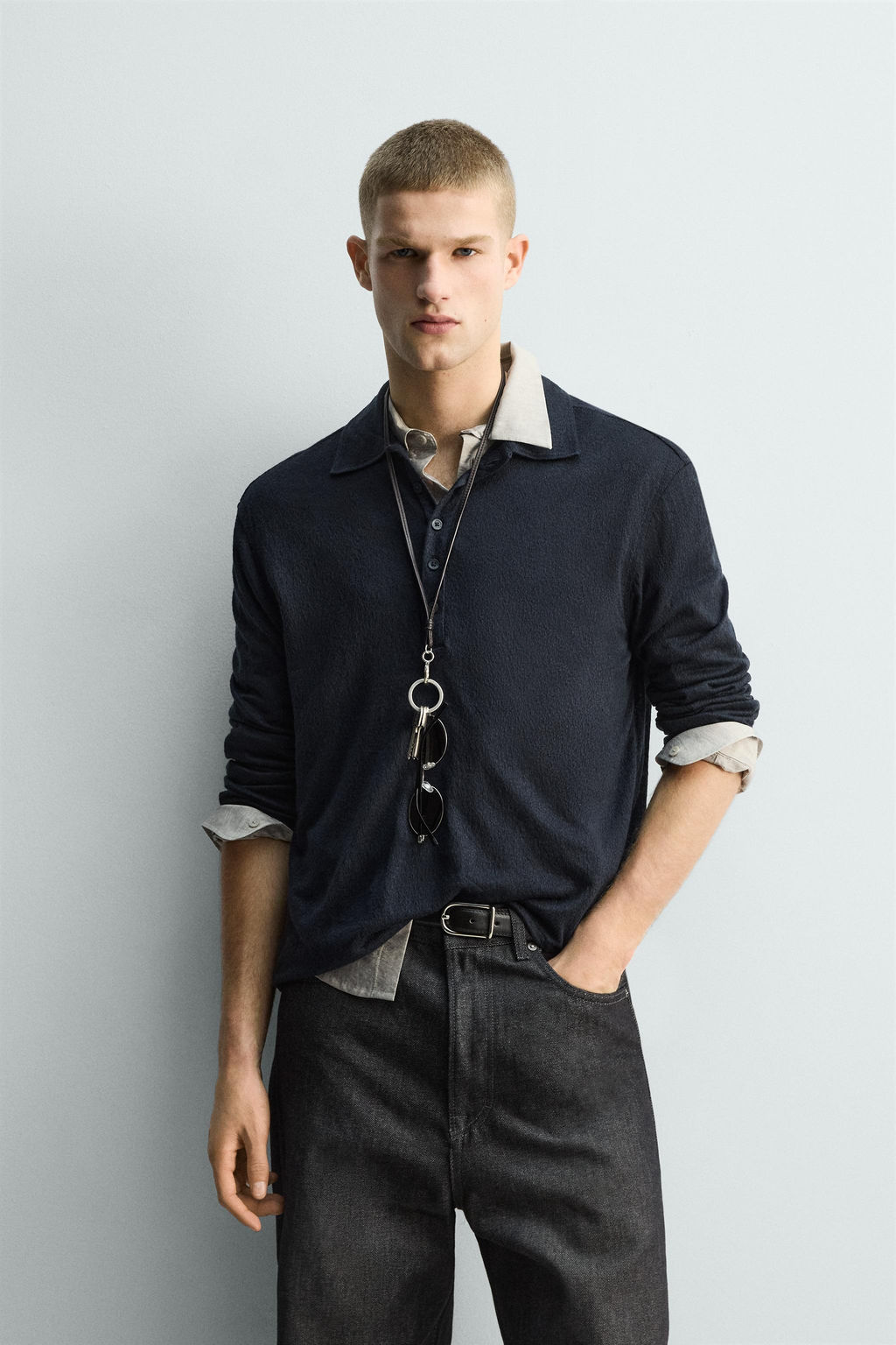 TEXTURED POLO SHIRT - Zara фото 2