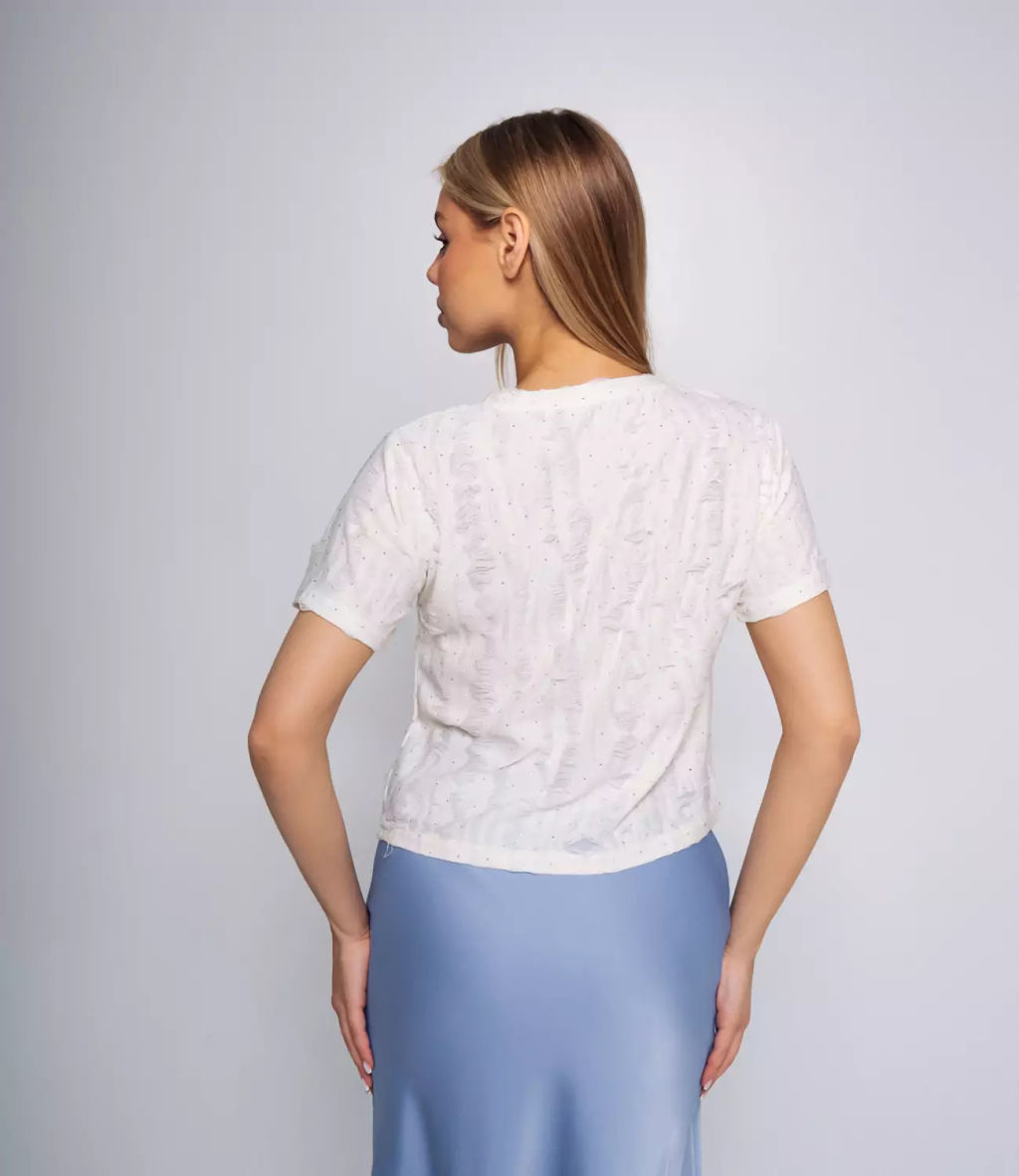 Футболка #КТ2628, молочный