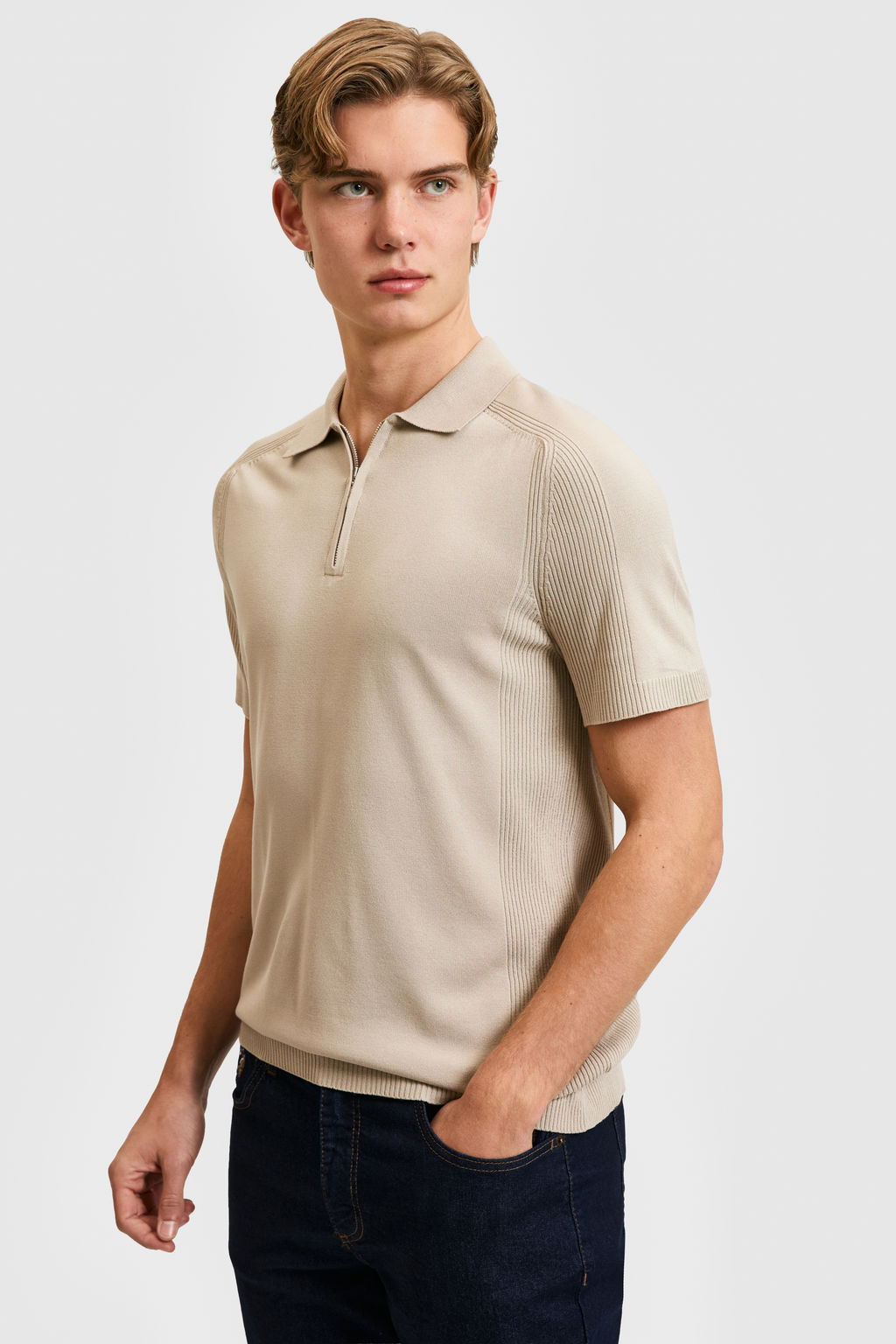 Erkek TaЕ Slim Fit Polo Yaka YarДm FermuarlД TiЕГrt - U.s. polo assn фото 3