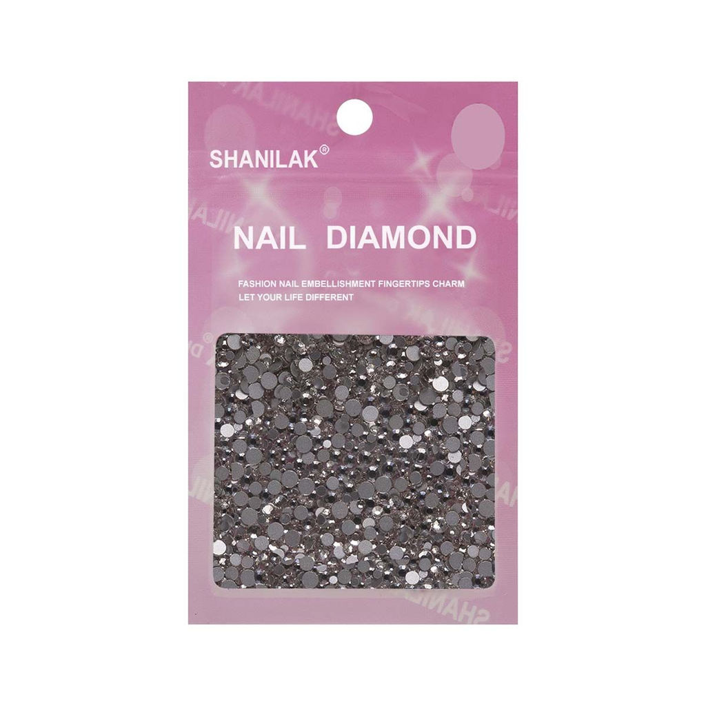 Nail Art Стразы для ногтей микс размеров, серебристый  фото 2