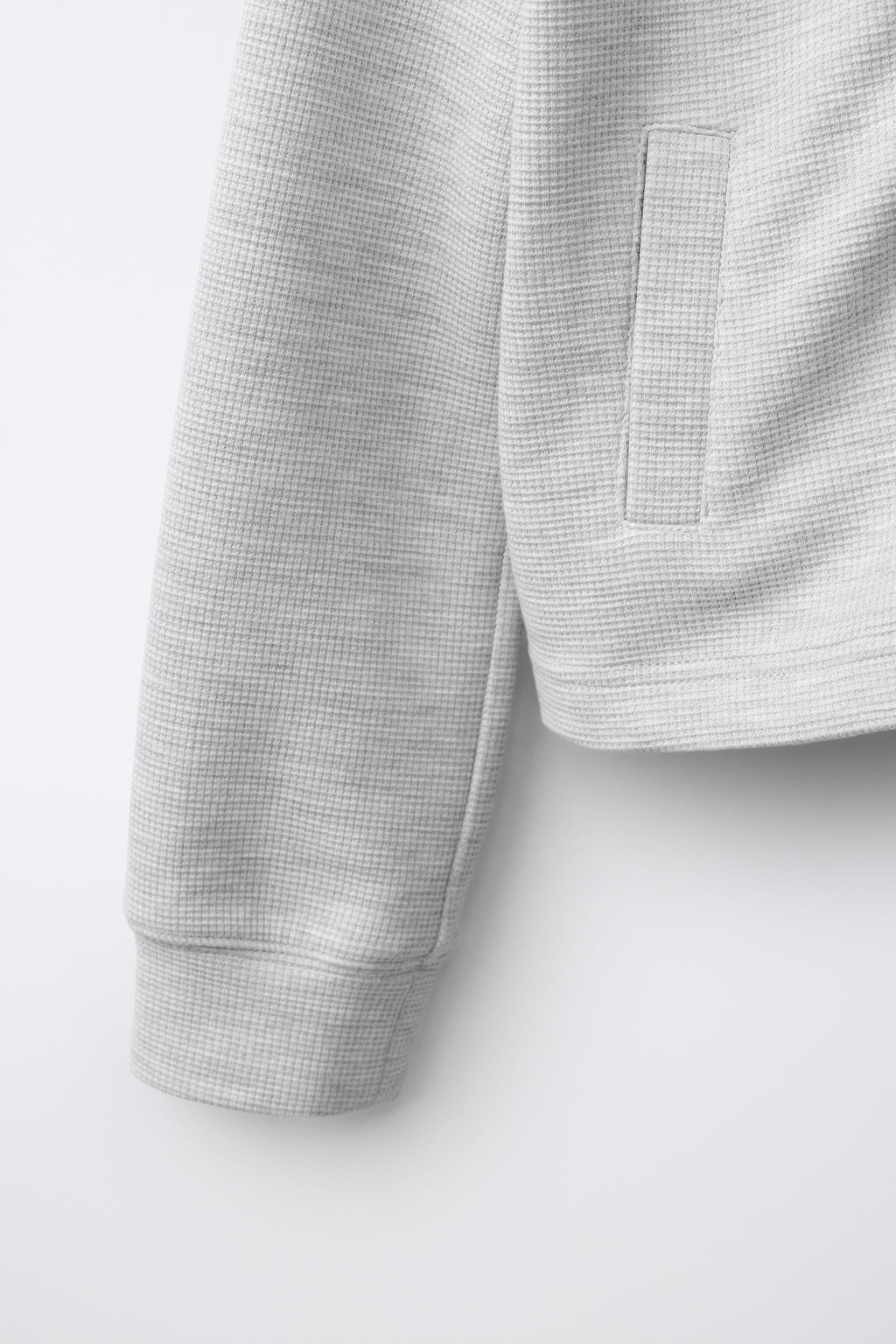 CHAQUETA CON CAPUCHA WAFFLE GYM / Gris vigor? - Zara фото 4