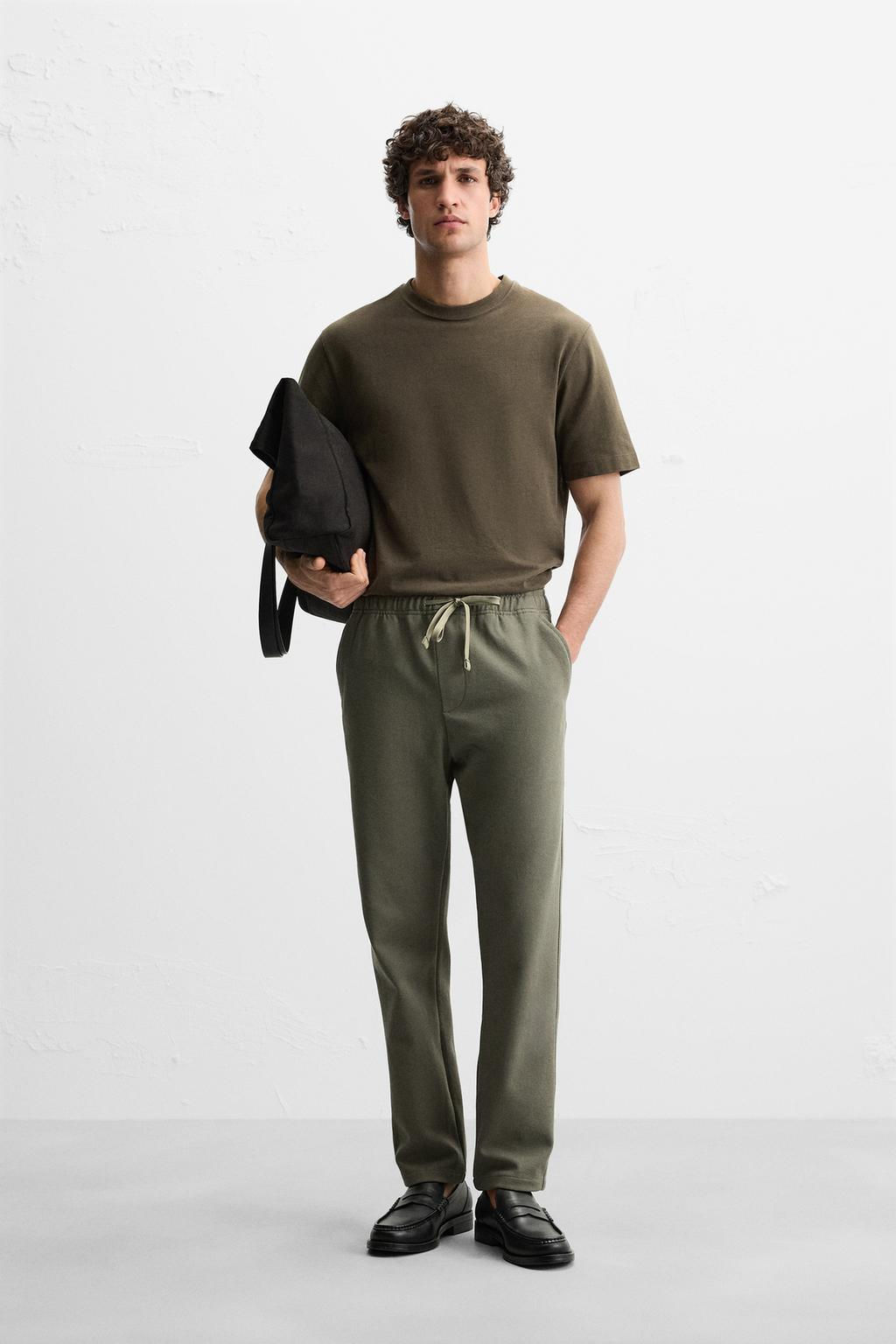 COMFORT FIT JOGGER WAIST TROUSERS - Zara фото 18
