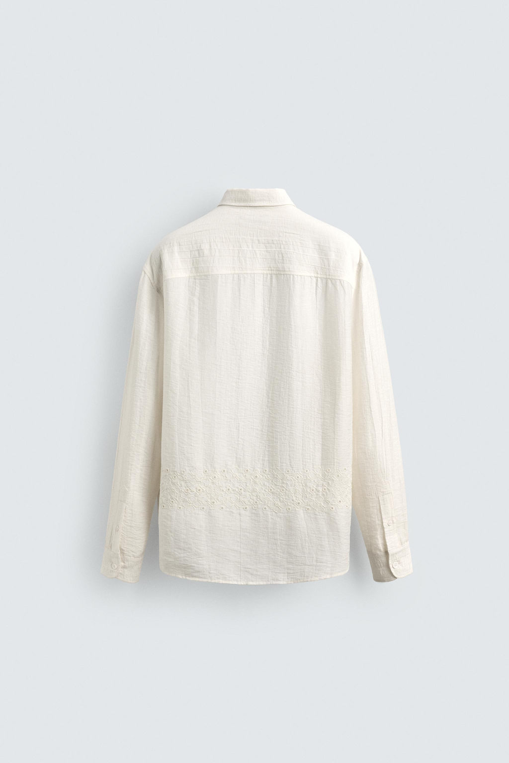 CAMISA BORDADO TROQUELADO / Crudo