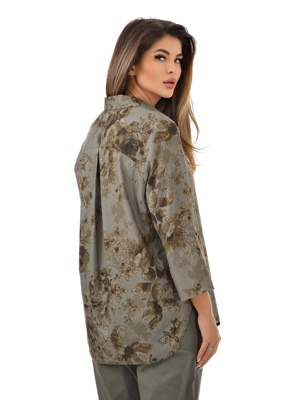 Рубашка 100% лён умягченный и варёный - А+б коллекция фото 6