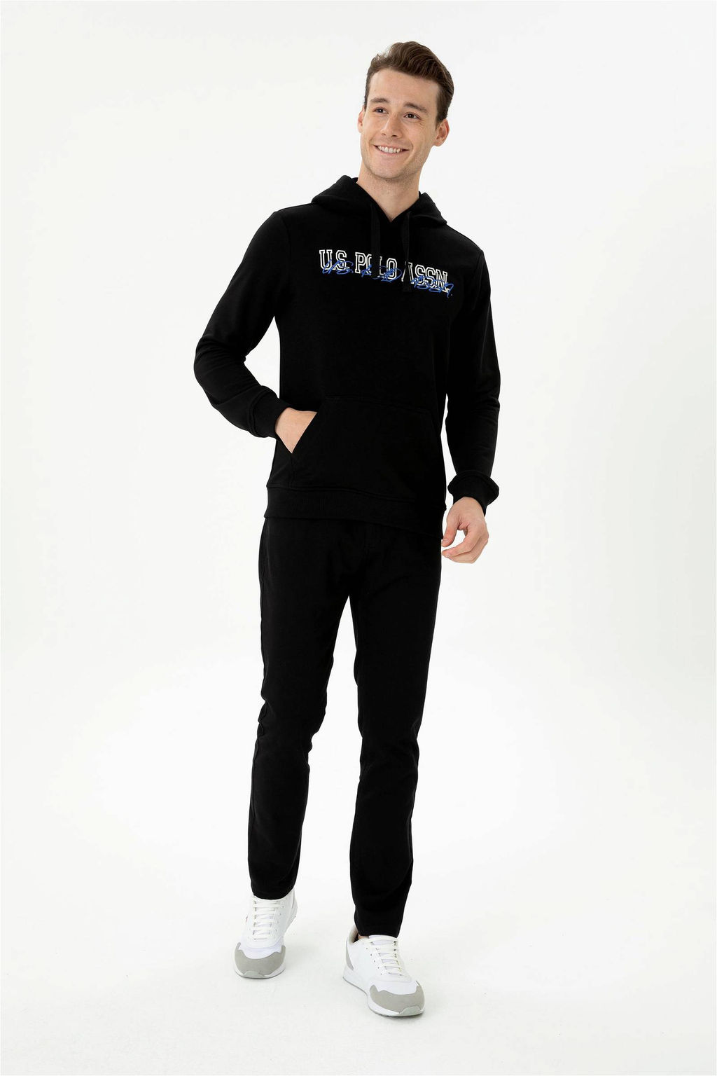 Мужской черный свитшот - U.s. polo assn фото 4