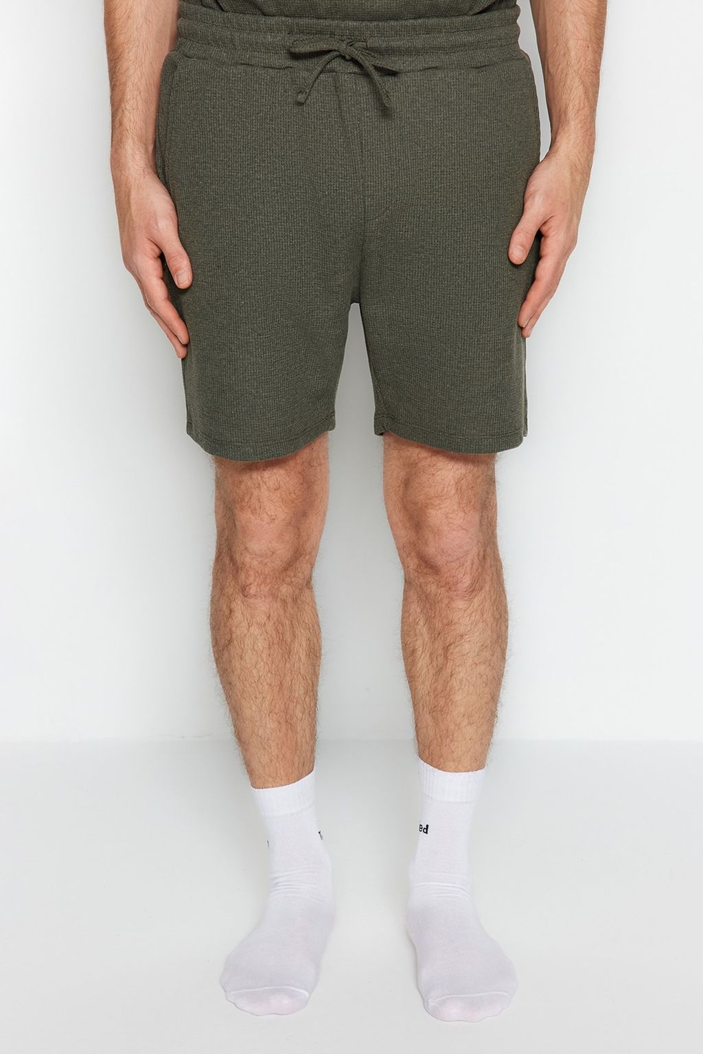 TRENDYOL MAN Siyah Regular Fit Sortlu Pijama Tak?m? TMNSS23PT00036 - Trendyolmilla фото 9