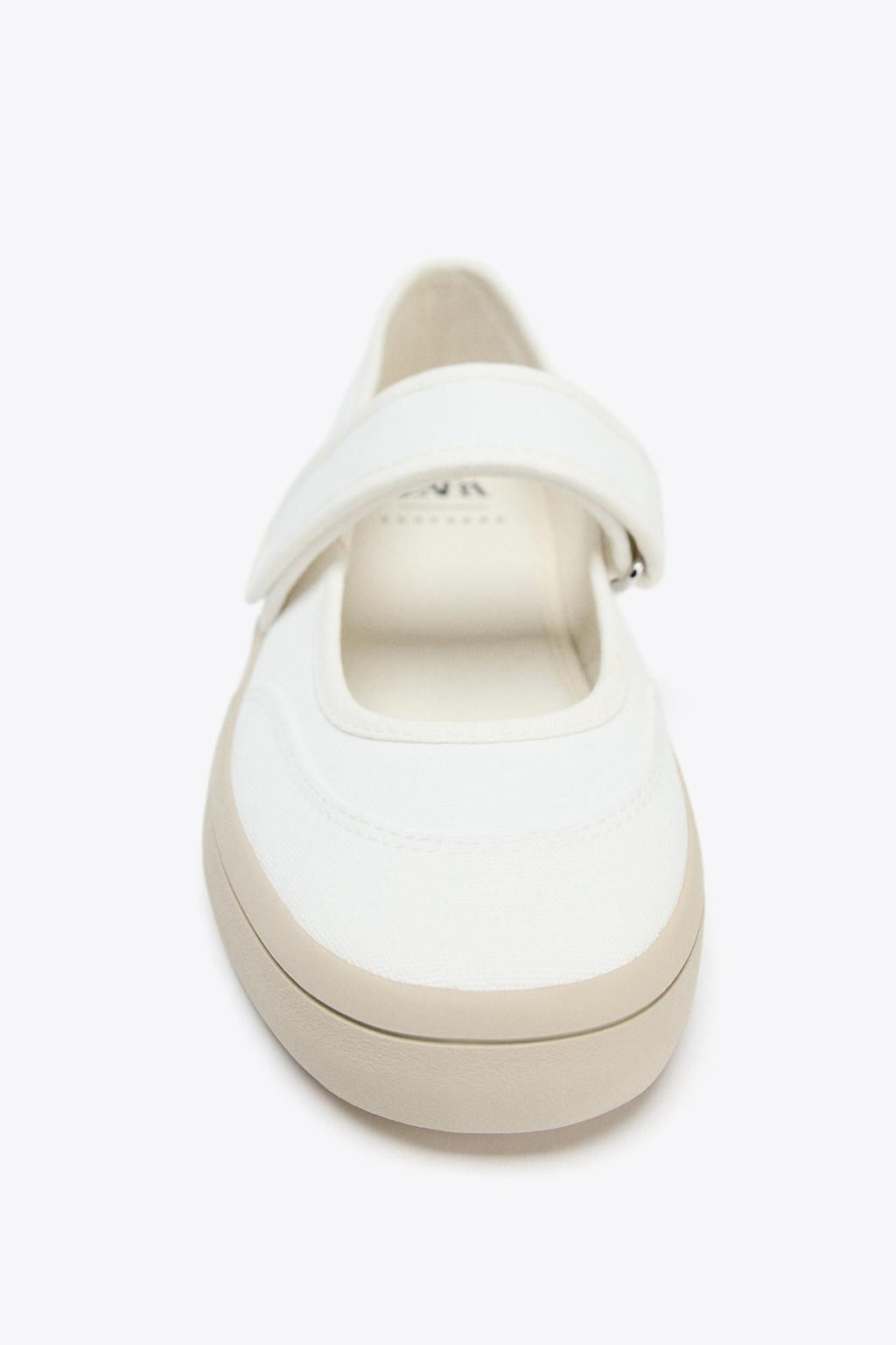 FABRIC STRAP BALLERINAS - Zara фото 4