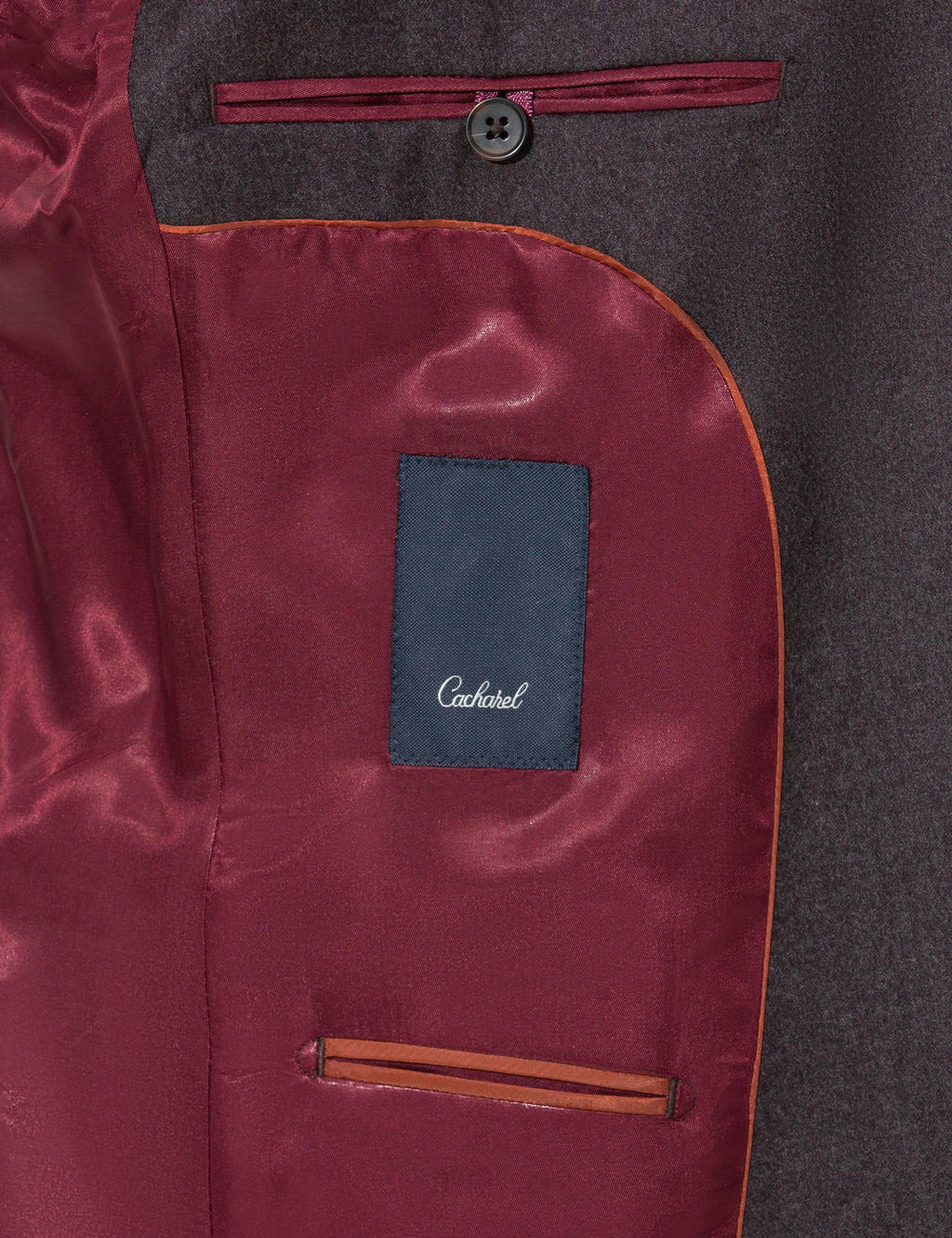 Бордово-красный приталенный пиджак - Cacharel фото 8