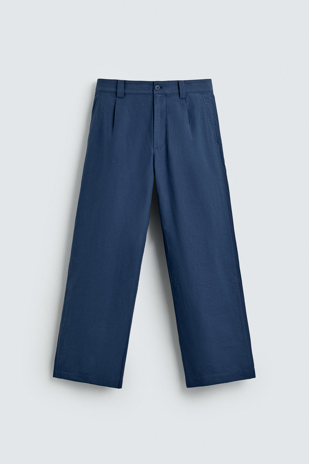 PANTAL?N WIDE FIT PLIEGUES / Azul - Zara фото 7