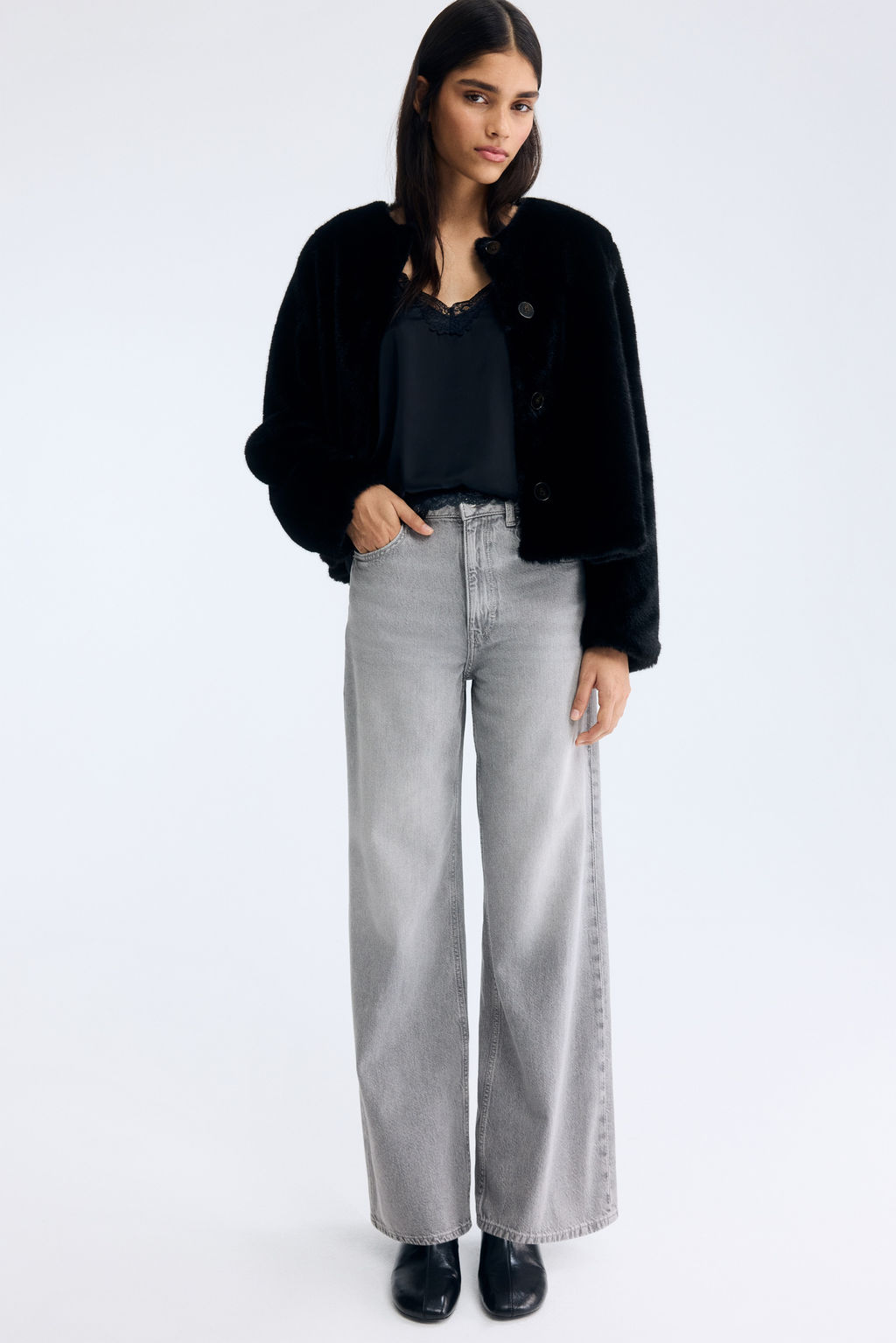 Wide Ultra High Jeans - H&m фото 5