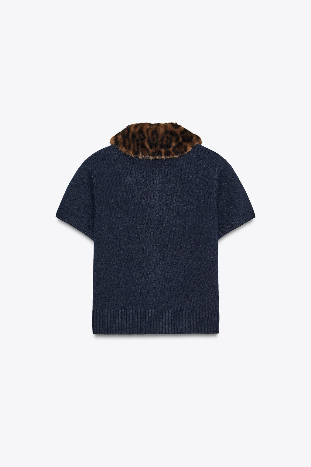 ANIMAL PRINT COLLAR KNIT CARDIGAN - Zara фото 8