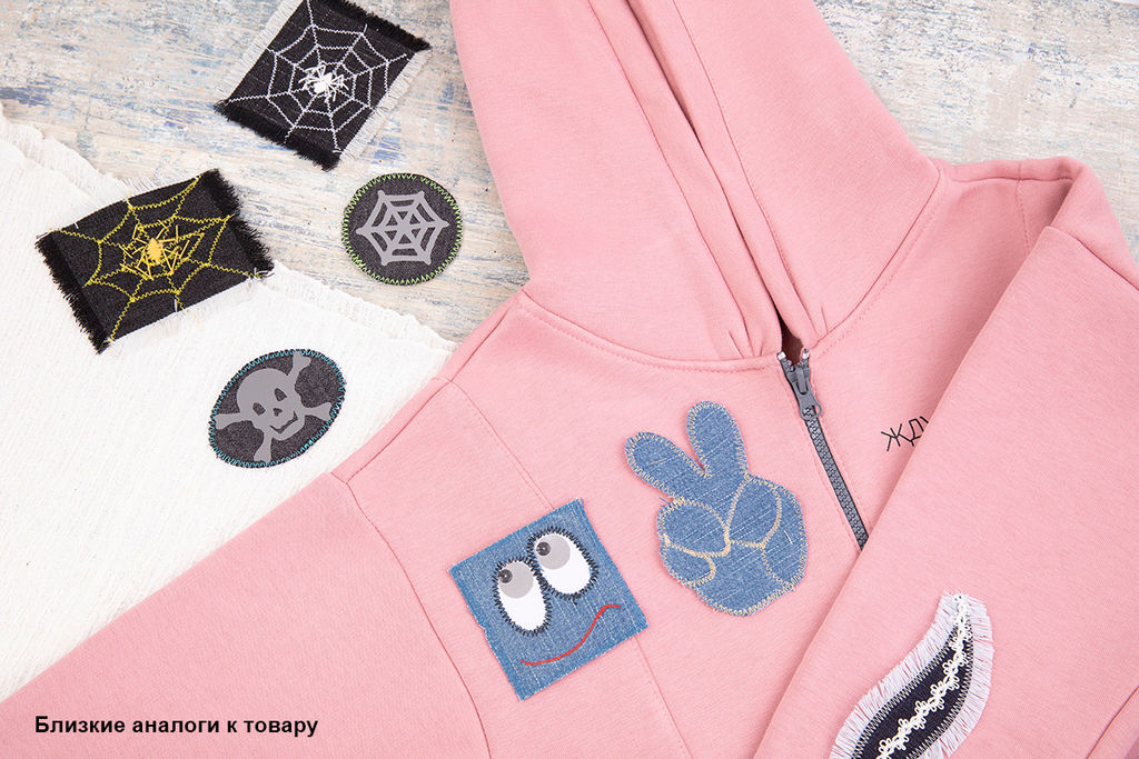 Термоаппликация BLITZ Термозаплатка квадрат кожзам, замша 12х12 см 4 шт 09 замша бежевый