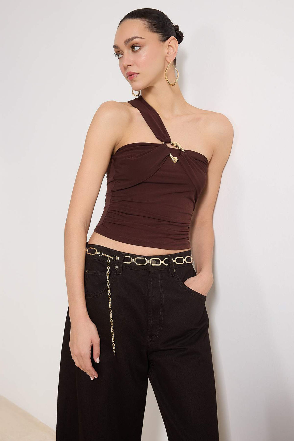 Siyah Aksesuar Detayl? Party Bluz TPRSS26BZ00022 - Trendyolmilla фото 8