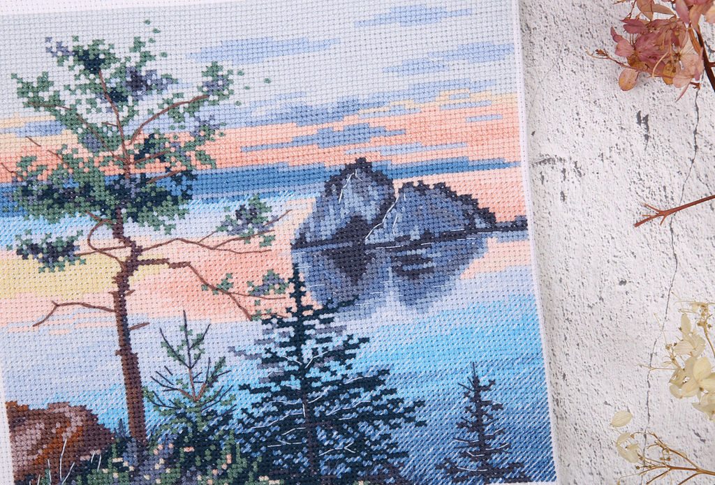 Набор для вышивания PANNA PS-7340 На берегу Байкала 16.5 х 16.5 см