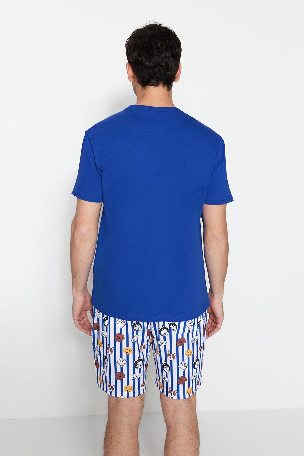 TRENDYOL MAN Gri Regular Fit Bask?l? Orme Sortlu Pijama Tak?m? TMNSS23PT00000 - Trendyolmilla фото 20