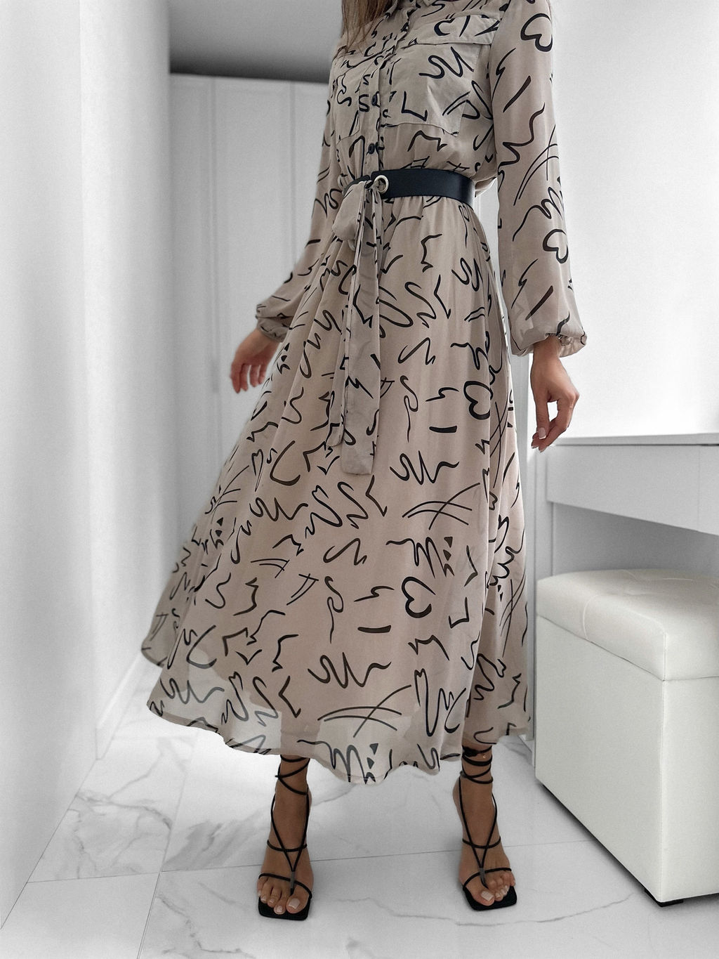 Платье Кэсси (серо-бежевый) - Nadi bordo фото 5