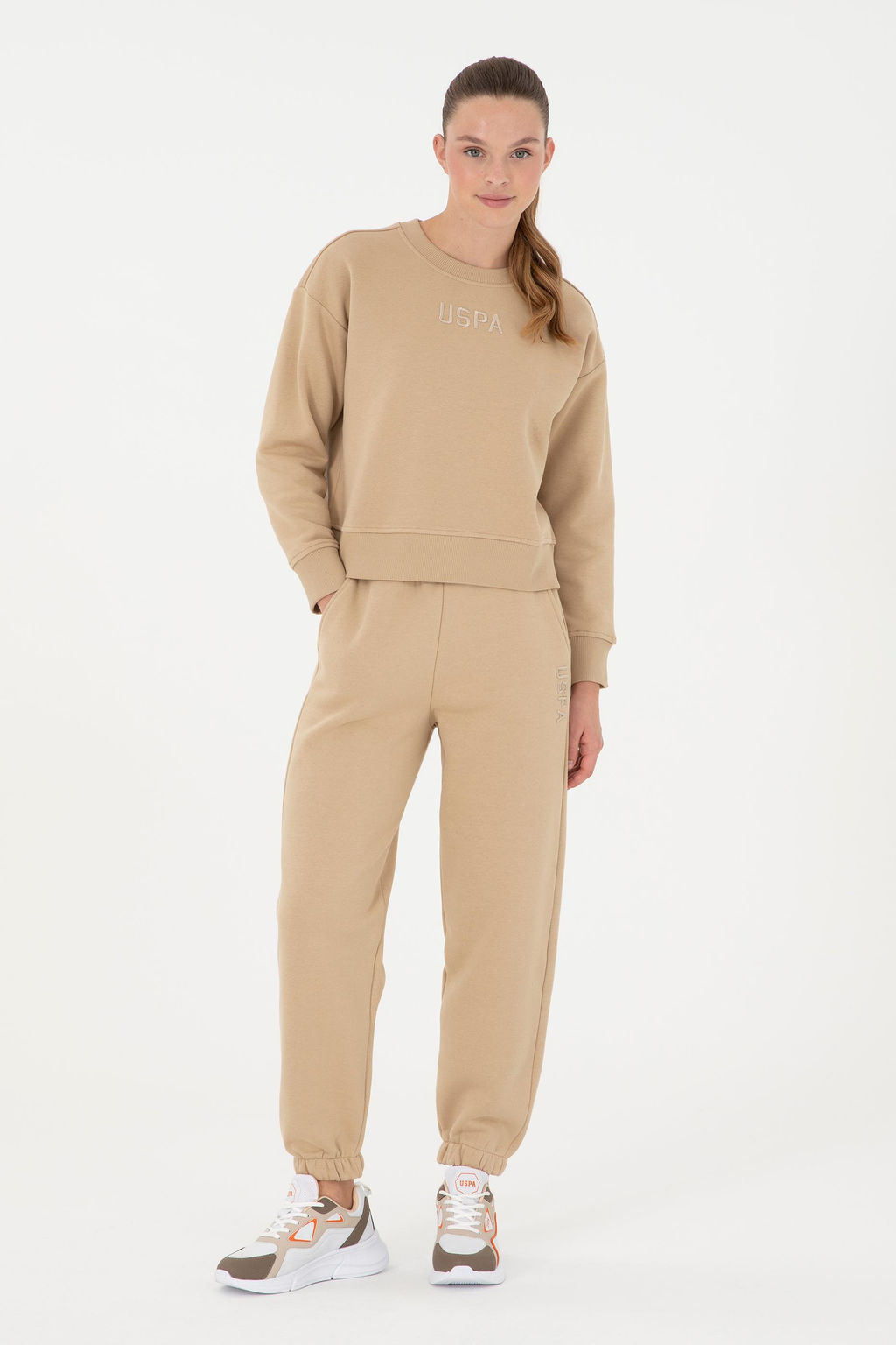 Женский свитшот песочного цвета - U.s. polo assn фото 4