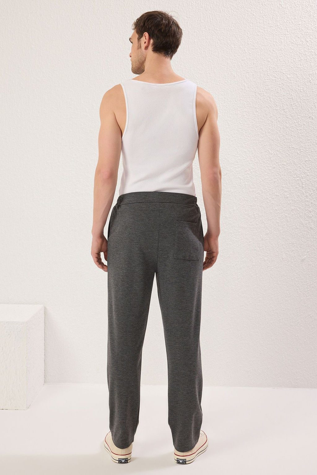 TRENDYOL MAN Antrasit Beli Lastikli Rahat S?k Orme Pantolon TMNSS25PL00022 - Trendyolmilla фото 6
