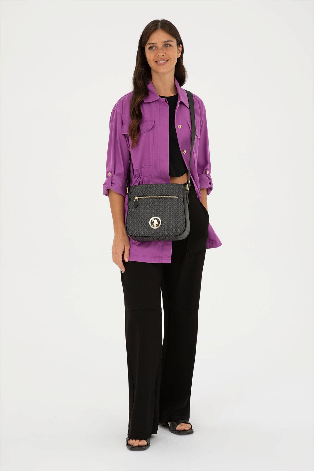 U. S. Polo Assn / Женская черная сумка через плечо