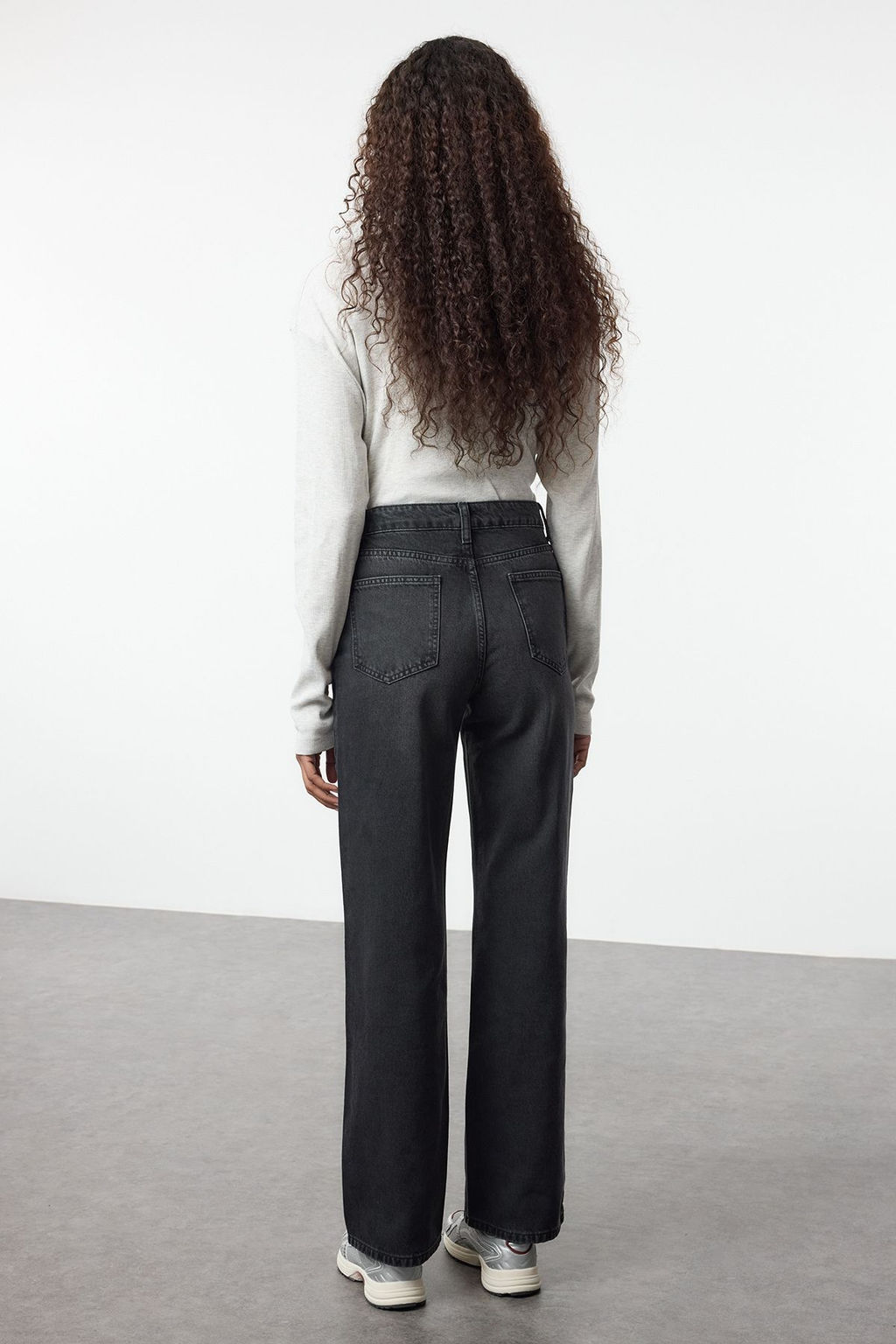 TRENDYOLMILLA Mavi Yuksek Bel Wide Leg Jeans TWOSS22JE0242  фото 10