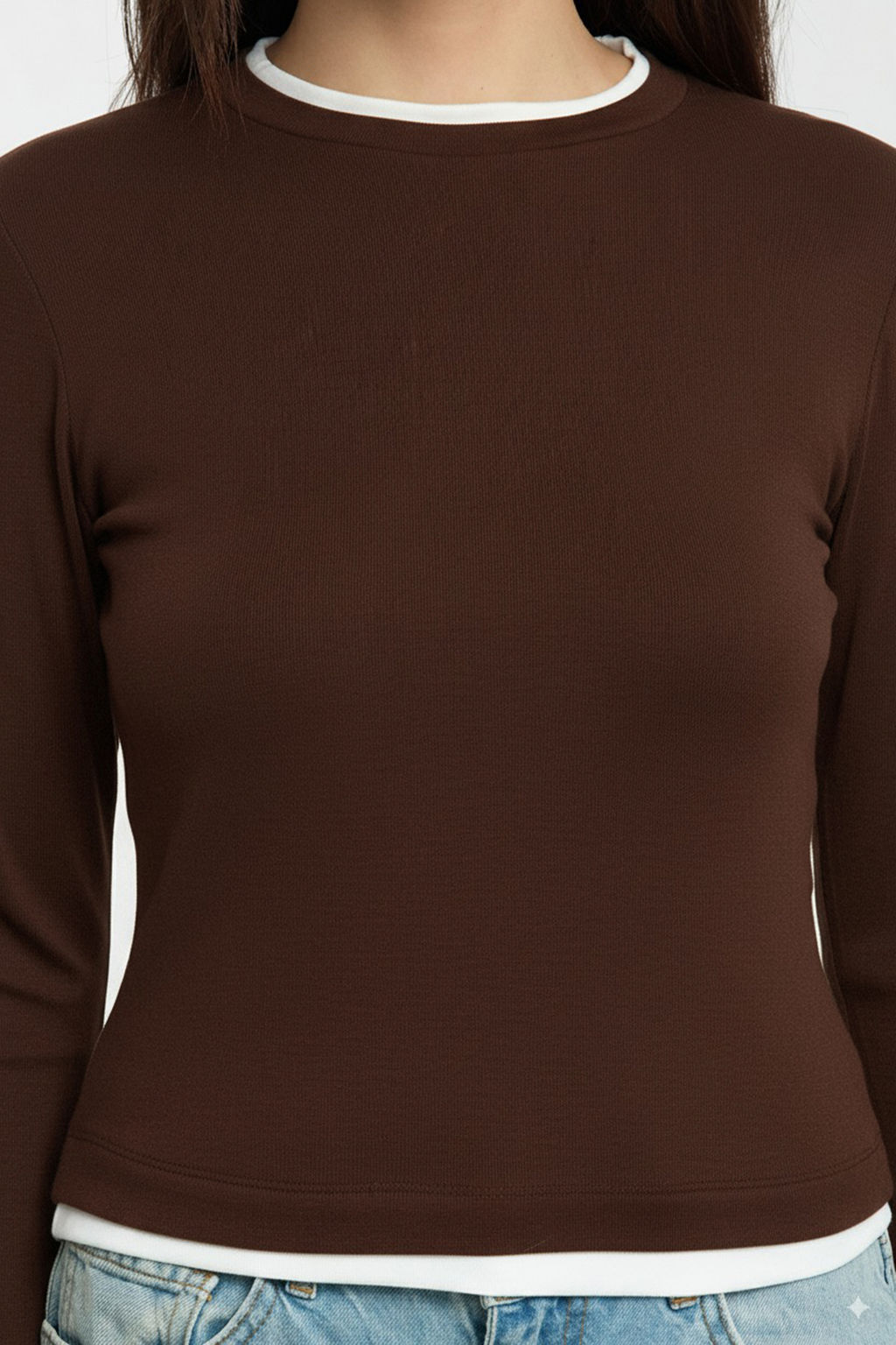 Trendyolmilla Antrasit Renk Bloklu Fitted/Vucuda Oturan Viskon/Yumusak Kumasl? Esnek Orme Bluz TWOAW25BZ00114  фото 5