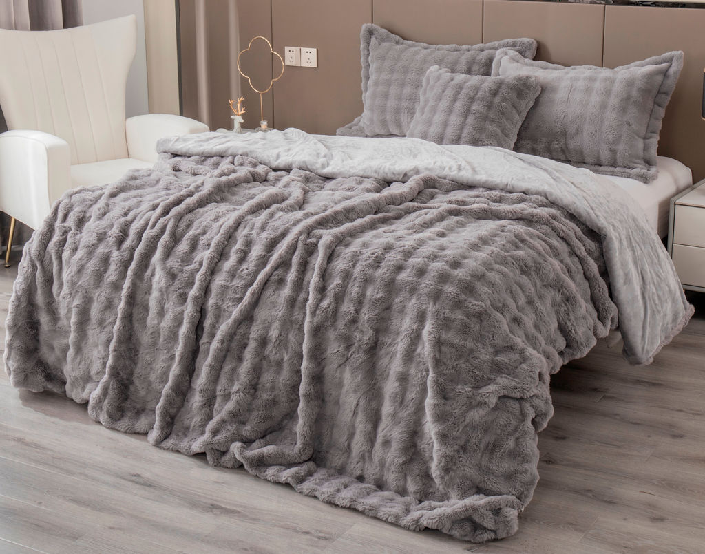 Покрывало декоративное Shinshilla buffy (бежевый платина) - Kazanov.a. фото 4