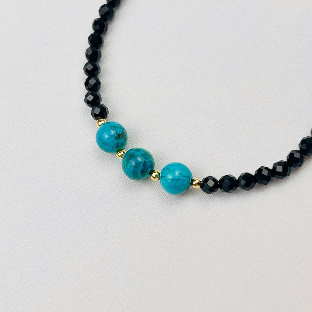 Браслет из Шпинели и Хризоколлы - Радуга самоцветов фото 3