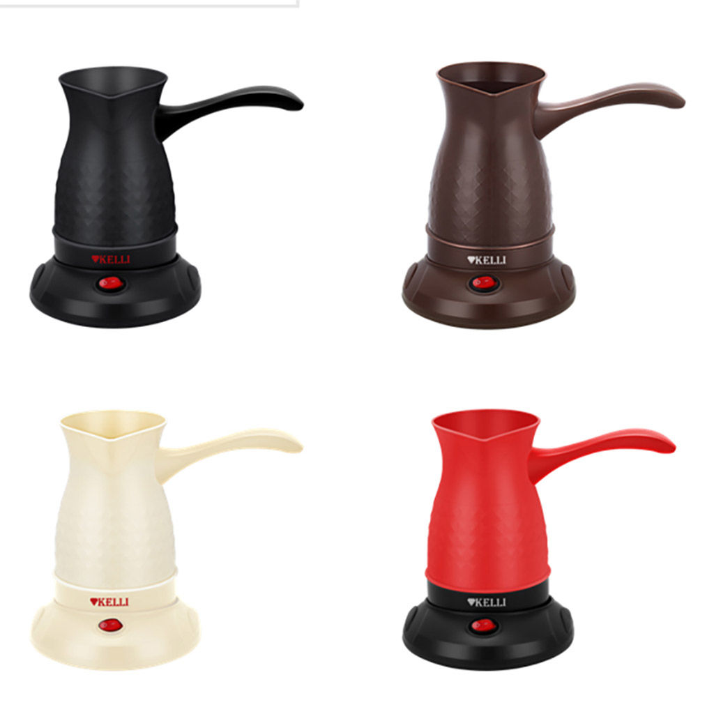 Турка электрическая Kelli 600мл, скрытый дисковой нагревательный элемент, защита от включения без воды и перегрева, световой индикатор работы, мощность: 750-800 Вт, электропитание 220-240 Вт, 50/60Гц, 20,5х12,5х17см, черный (Китай) - Домашняя мода фото 2