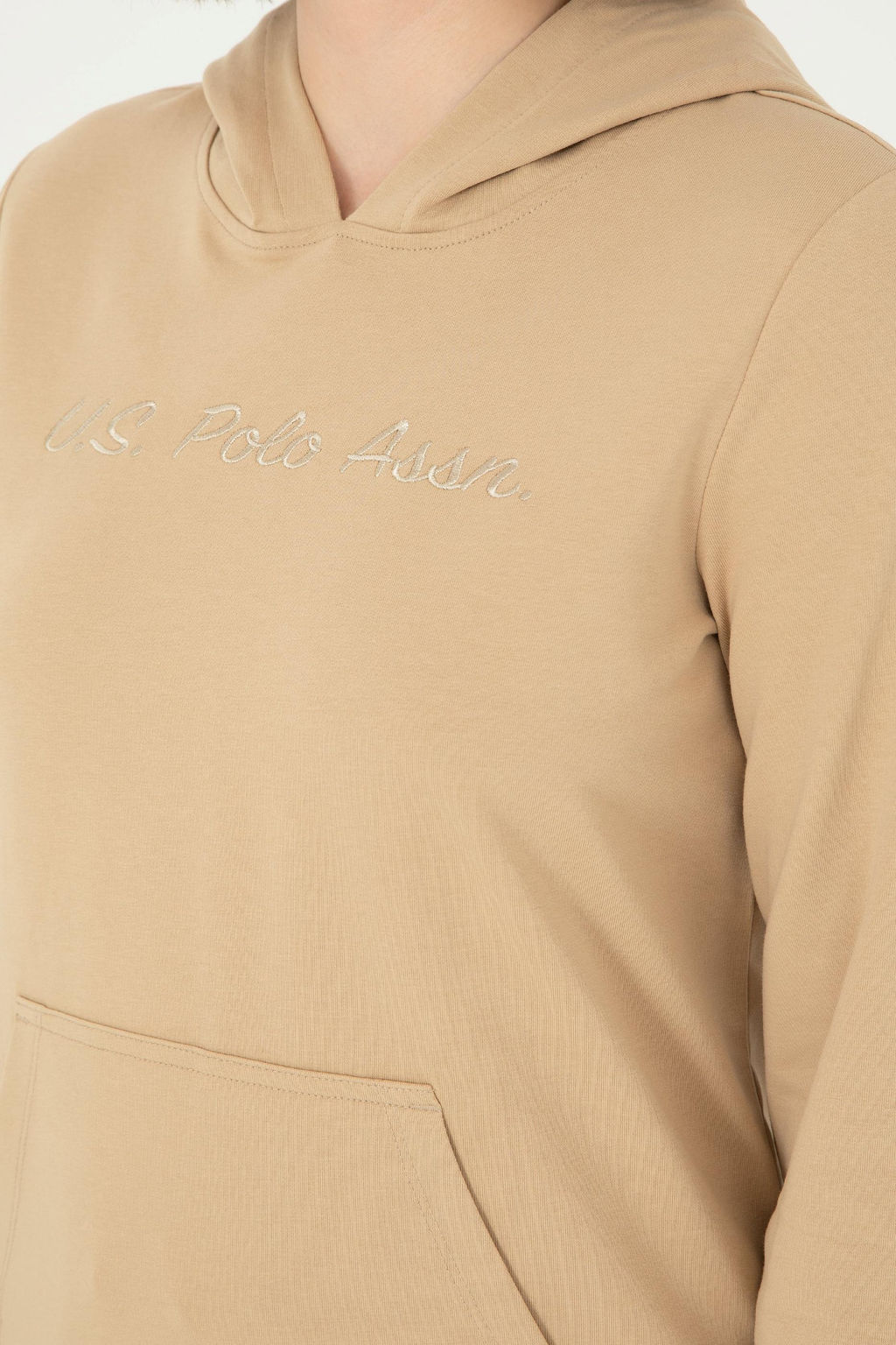 Женская толстовка песочного цвета - U.s. polo assn фото 7