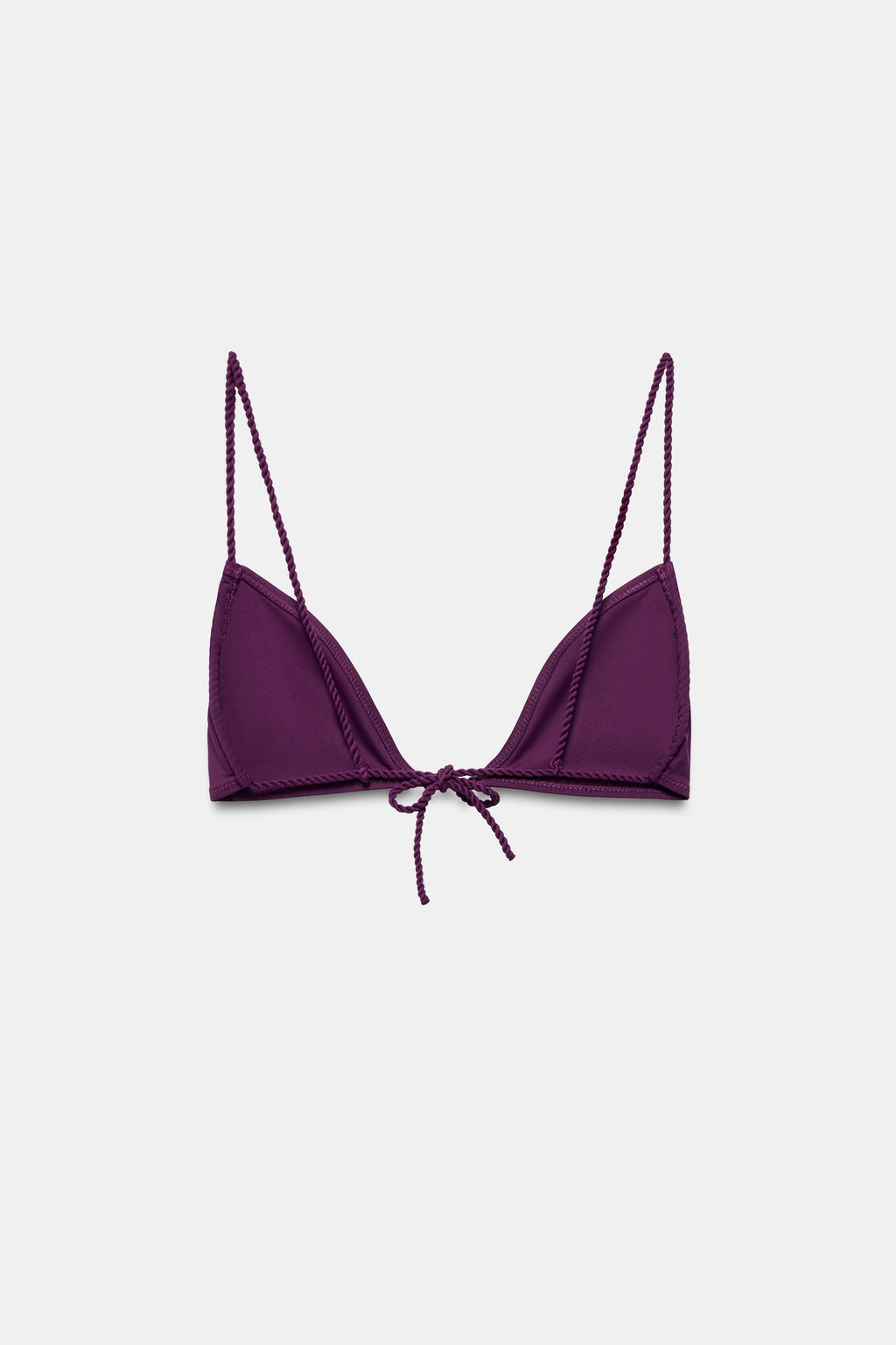 TOP BIKINI TRIANGULAR PIEZA MET?LICA / Berenjena - Zara фото 5