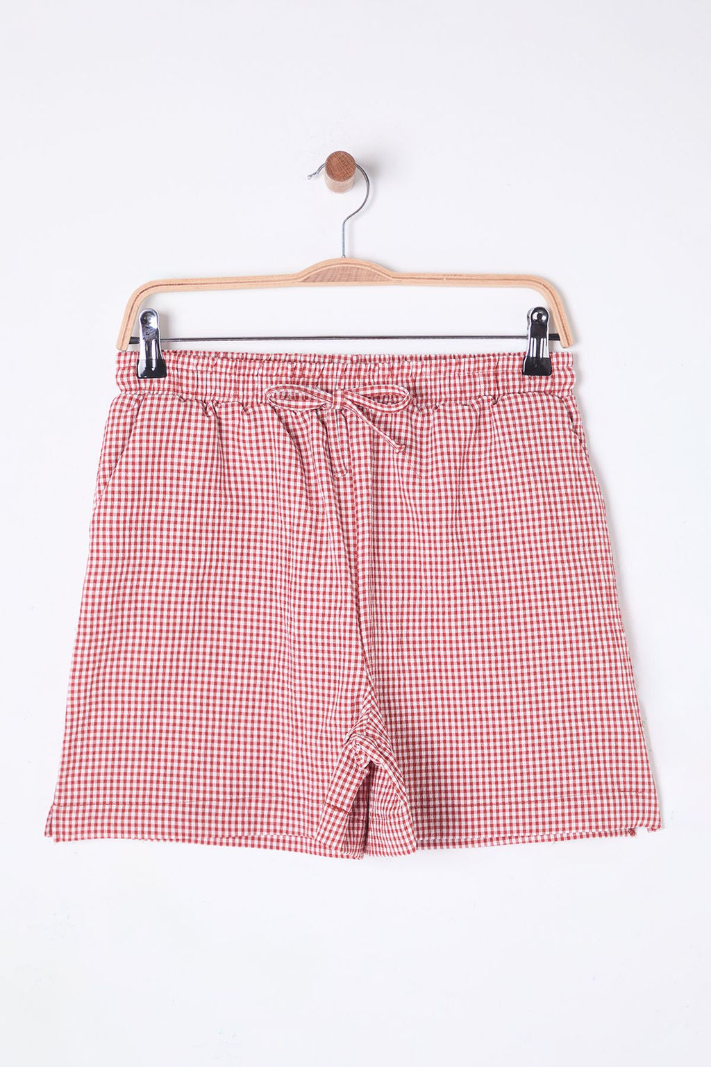 Trendyolmilla Kiremit Potikare Beli Lastikli Rahat Kesim Dokuma Sort & Bermuda TWOSS25SR00019  фото 6